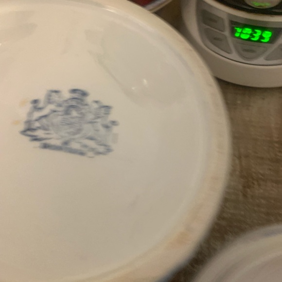 Victoria ironstone vintage blue bird salt box. No cracks or chips. - Picture 6 of 10